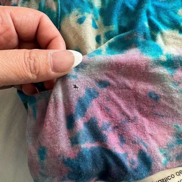 Aloha Fashion Women's Tied Dyed Asymetrical Hem Shift Dress Multicolor Large - Picture 11 of 11